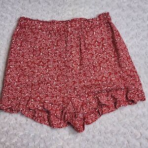 Copper Key Red and White Floral Setting Shorts XL NWT (4198)